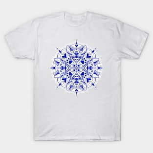 Delft Blue Frenchie Mandala T-Shirt